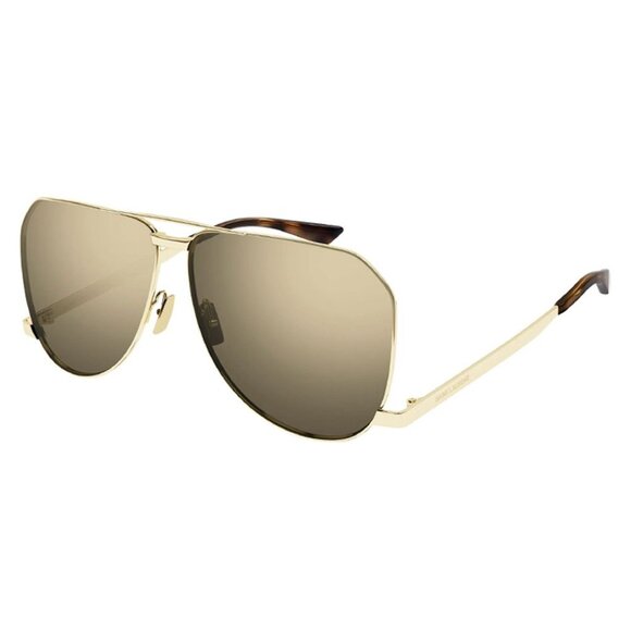 NWT SAINT LAURENT MEN GOLD SUNGLASSES - Picture 1 of 3